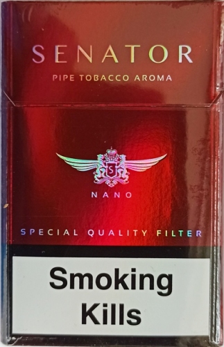 Сигареты SENATOR pipe tabacco aroma slims nano (Сенатор Трубка) (Duty Free) Цена за блок (10 пачек)