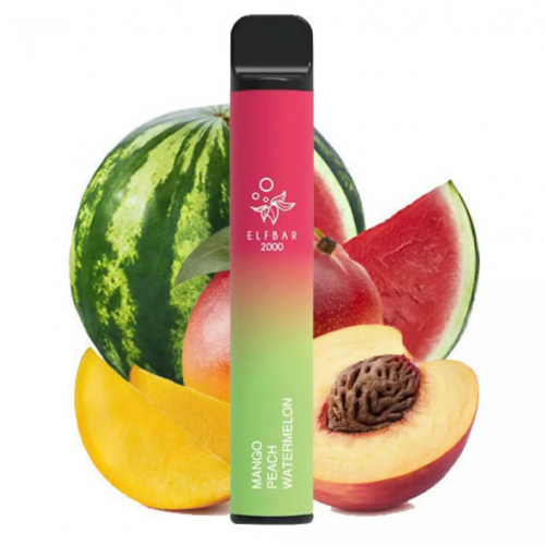 Одноразова Pod система Elf Bar 2000 Mango peach watermelon 50 мг 1200 мАг