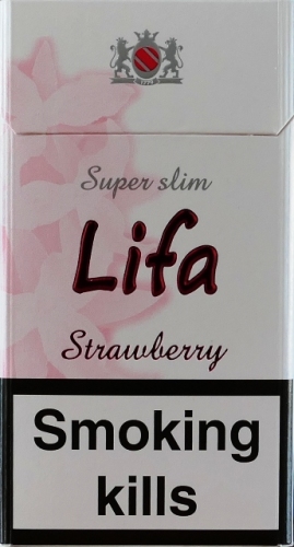 Сигареты «lifa super slim strawberry » (Лифа клубника). (duty free.) Цена за блок (10 пачек)