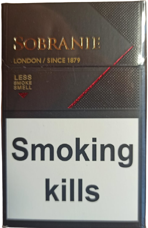 Сигареты "Sobranie" black less smell nano (Собрание черное). (duty free.) Цена за блок (10 пачек)