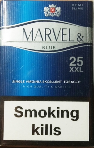  25 шт. Сигареты "Marvel" Demi Slims Blue (Марвел синий) Цена за блок (8 пачек)
