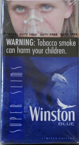 "Winston blue" Super Slims. Duty free (Винстон) (Целлофан). Цена за блок (10 пачек)