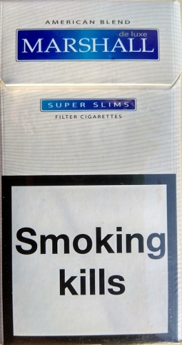 Сигареты "Marshall" Super Slims. Blue (Маршал Супер Слимс. Синий). Цена за блок (10 пачек)