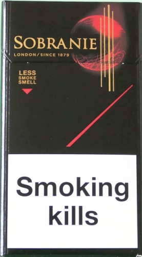 Сигареты "Sobranie" less smoke smell (Собрание слимс черное). (duty free.) Цена за блок (10 пачек)